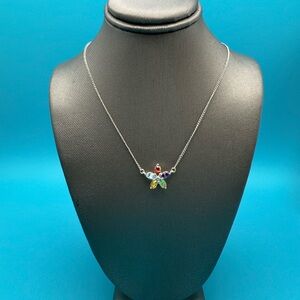 🌸Silver Necklace with Multicolor Gemstones🌸